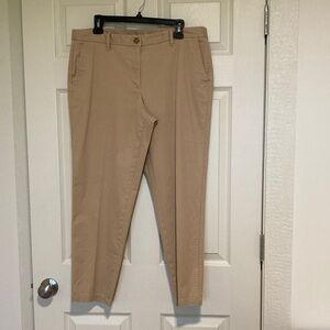 Talbots 12p relaxed chino khaki ankle pant Like new